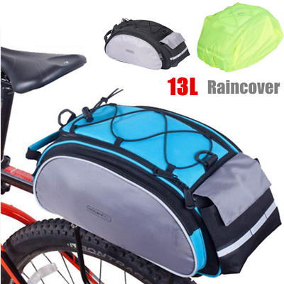 #ad Roswheel 13L MTB Road Bike Bicycle Cycling Rear Seat Rack Trunk Bag Pack Pannier $8.99