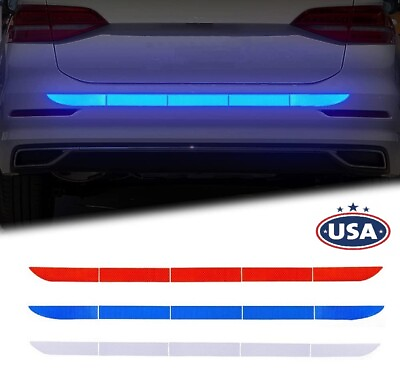 #ad Car Trunk Rear Bumper Guard Reflective Warning Strips Stickers Night Safety US $3.95