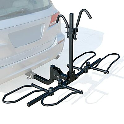 #ad 2bike Platform Style Hitch Mount Bike Rack Tray Style Bicycle Carrier Racks Fold $227.31