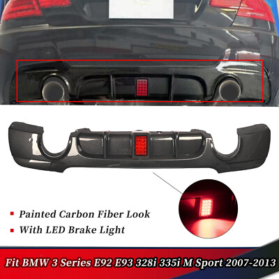 #ad Carbon Fiber Rear Bumper Diffuser for BMW E92 E93 328i 335i M Sport 2007 2013 $97.99