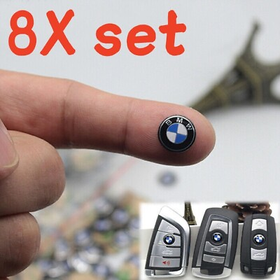 #ad 8x For BMW Key Fob Remote Badge Logo 11 MM Sticker Emblem Replacement $10.99