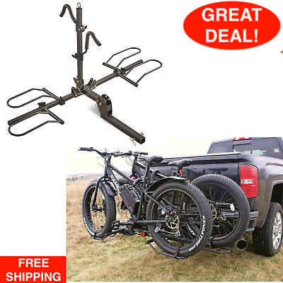 #ad Fat Tire Bike Padded Carrier 2 Bicycles Capacity Truck SUV Hitch Bike Rack Carry $157.99