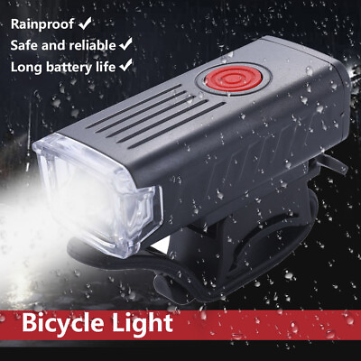 Bicycle Headlight USB Rechargeable Bike Front Lights LED Bike Accessories $5.74