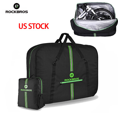 #ad ROCKBROS Folding Bike Carrier Bags With Storage Bag High Capacity Easy Carry Bag $89.99