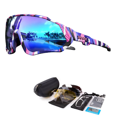 Kapvoe Polarized Cycling Sunglasses Sports Bike Glasses Hiking Goggles 5Lens $20.39