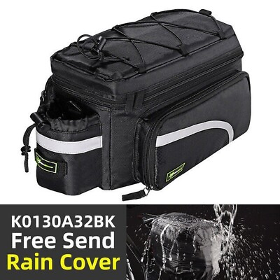 #ad #ad ROCKBROS Bicycle Carrier Bag Trunk Bag 13L 25L Bike Rear Rack Bag Cargo Rack Bag $37.99