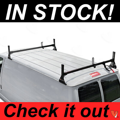 Ford Econoline Van 2 bar 1992 2015 Ladder Roof Racks Steel BLACK Rack $159.60