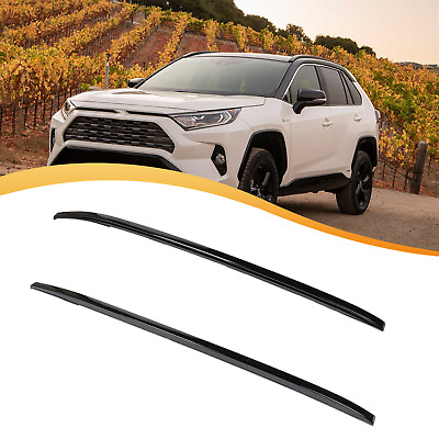 #ad Roof Side Rail Set For 2019 2020 Toyota Rav4 Roof Rack Cargo Luggage Carrier BLK $91.67