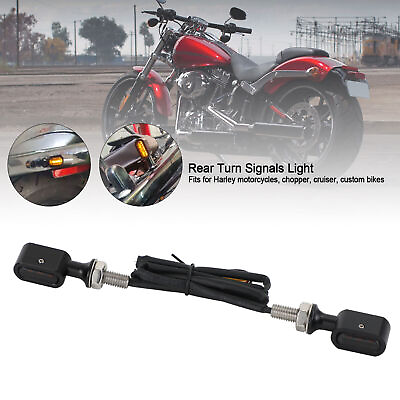#ad LED Rear Mini E Mark Turn Signal Indicator For Sportster Touring Dyna Softail BL $26.68