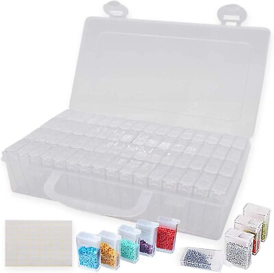 #ad 64 Grids 5D Diamond Painting Box Storage Containers Diamond Art DIY Accessories. $14.99