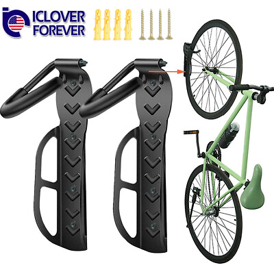 #ad #ad 1 2Pack Bike Rack Wall Mount Hook Hanger Hanging For Garage Bicycle Heavy Duty $13.99