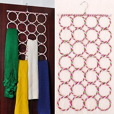28 Circles Clothes Tie Scarf Rack Hanger Diy Rack Holder Organizer $13.55