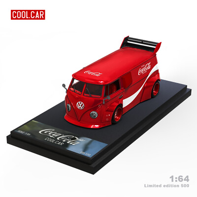 #ad CoolCar 1:64 Model Car T1 Bus Alloy Die cast Vehicle Collection Classical Red $35.62