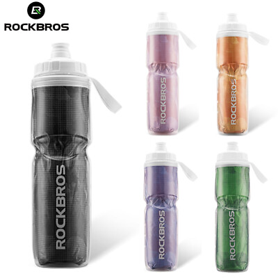 #ad ROCKBROS Insulate Water Bottle Cycling 750ml PP5 Cold Sport MTB Road Bike Kettle $17.99