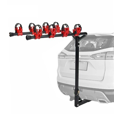 #ad Car Rear Bike Carrier Rack 4 Bicycle Hitch Mount Swing Down Shelf For Auto Truck $39.39