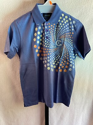#ad IZOD Pima Cool Boys Golf Shirt Youth M 8 9 Blue NEW $8.97