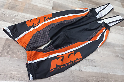 #ad Vintage KTM Bike Industries Cycling Bib Shorts Pella Made in Italy $62.72