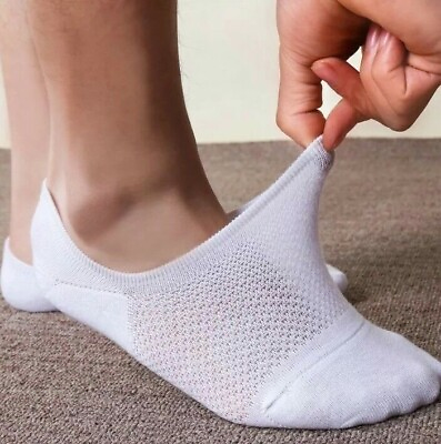 #ad 10Pack Men Women Cotton Bamboo Socks No Show Ankle Low Cut Sport Nonslip Breathe $12.34