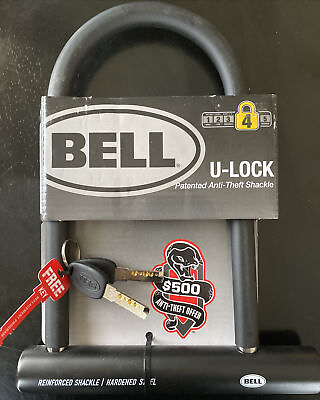#ad Bell Bike U Lock Security Level 4 Patented Anti theft Reinforced Shackle Lock $24.65
