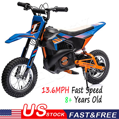 #ad 24V 8Years Kids Ride on Motorcycle Electric Dirt Bike Fast Speed Motocross Blue $244.66