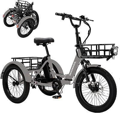 #ad Electric Trike Adults 3 Wheel Electric Bicycle 450lbs 20quot; Fat Tire for Seniors $1558.99