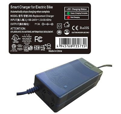 #ad PowerTech Supplier Smart Charger for SONDORS 36V Battery Electric Bike eBike $78.38
