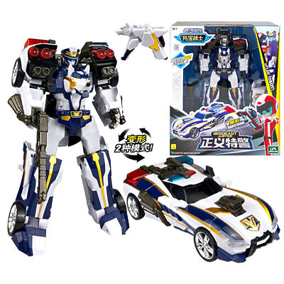 #ad Tobot V 9.5quot;Sergeant Justice Transform Figure Police Car Boys Toy Robot $59.99