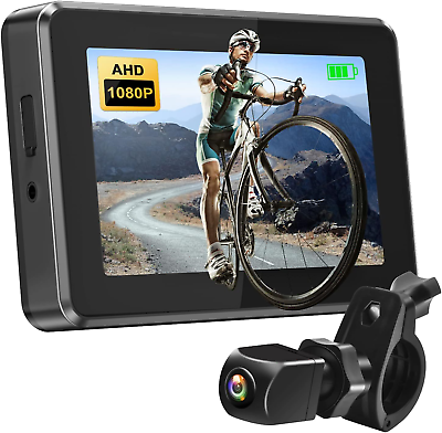 #ad #ad PARKVISION Bike Mirror1080P AHD Bicycle Rear View Camera with Bracket DIY Bike $95.05