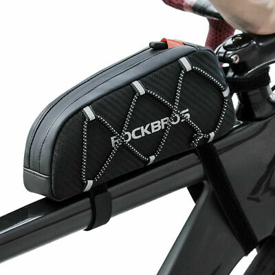 #ad ROCKBROS Cycling Top Tube Bag Bicycle Front Frame Bag Bike Reflective Logo Pouch $16.88