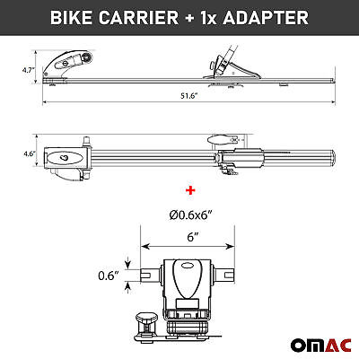 #ad #ad Roof Bicycle Rack Bike Carrier Alu Upright with Optional 06x4 Inch Fork Kit $229.90