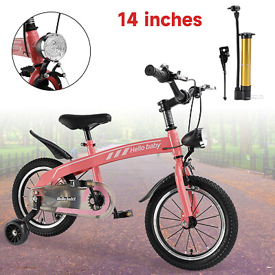 #ad 16 inches kid#x27;s bike children bicycle with LED headlight auxiliary wheels $99.00