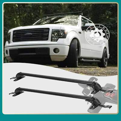 #ad For Ford F150 XL XLT Lariat Cross Bar Luggage Carrier W Lock Top Roof Rack AB $89.95