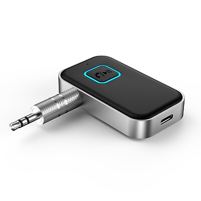 #ad 2 in 1 Wireless Bluetooth 5.0 Transmitter Receiver Adapter Audio 3.5mm Jack Aux $15.95