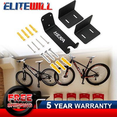 Bike Wall Mount Storage Hanger Stand Bicycle Cycling Pedal Powder Coated Steel $16.99