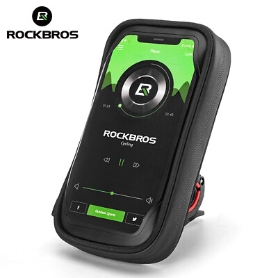 #ad ROCKBROS Bike Phone Holder Bag 6.0quot; Handlebar Touch Screen Waterproof Phone Bag $19.99