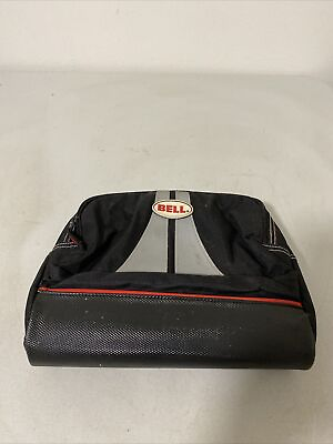 #ad #ad Bell Bike Handle Bar Attachable Storage Bag Black Gray Two Zipper Pockets $8.49