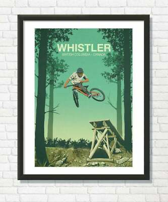 Whistler mountain bike park poster Travel Poster Vintage Retro Poster $18.04