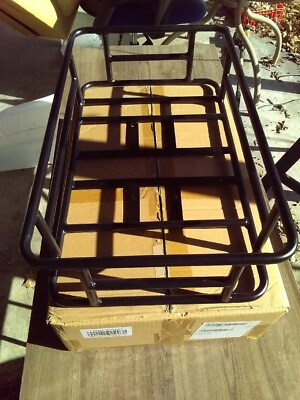 #ad Bicycle Cargo Basket Tubular metal LG Blk for ebike bike $75.00