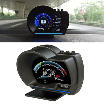 Smart Car OBD2 GPS Gauge HUD Head Up Display Speedometer Turbo Alarm Test Tool $51.29