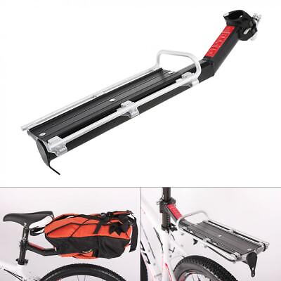 #ad Aluminum Bicycle Bike Cycling Rear Rack Seatpost Pannier Luggage Carrier Shelf $36.05