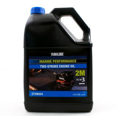#ad #ad Yamaha New OEM Yamalube 2M Marine 2 Stroke Engine Oil Gallon LUB 2STRK M1 04 $41.57