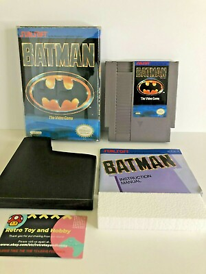 #ad Batman Nintendo NES 1990 Video Game Complete in BOX CIB Manual Styrofoam $174.99