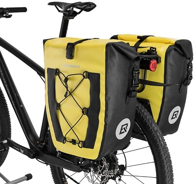 #ad ROCKBROS Bike Pannier Waterproof 27L Large Capacity Bicycle Rear Rack Bag 2 Pcs $89.99