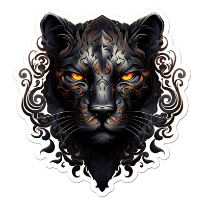 #ad Cool Black Panther Cat Vinyl Decal Sticker Indoor Outdoor 3 Sizes #11216 $7.95