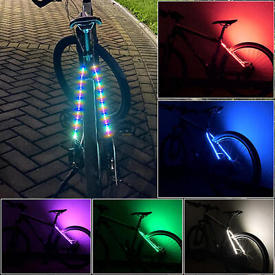 #ad MTB Bike Bicycle Fork Strip Light LED Waterproof Wheel Frame Lamp Safety Decor $11.28