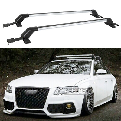 #ad For AUDI A4 S4 RS4 Bare Roof Rack Crossbars Luggage Cargo Kayak Bike Carriers $110.99