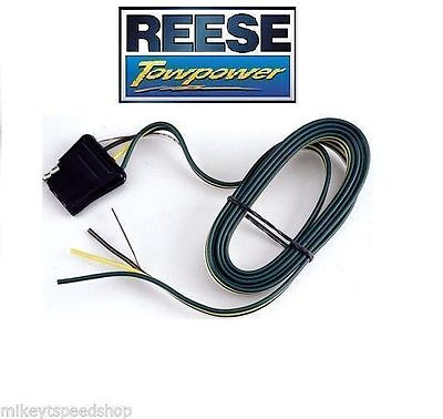 REESE 4 WAY FLAT 60quot; trailer WIRING HARNESS VEHICLE END connector TOWING adapter $4.99
