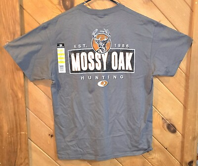 #ad New Mossy Oak Hunting Gray T Shirt Hunting Outdoor Sports Men’s Size Medium $8.00