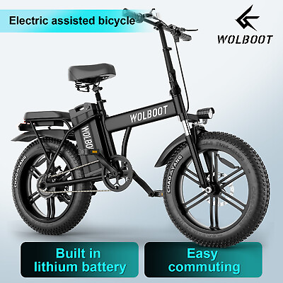 #ad WOLBOOT Electric Bike For Adults 750W Brushless Motor Ebike 48V 50Ah 100Miles $799.00