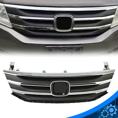 #ad Fits New Honda Odyssey 2011 2012 2013 Front Black Grill Grille Chrome Molding $76.90